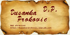 Dušanka Proković vizit kartica